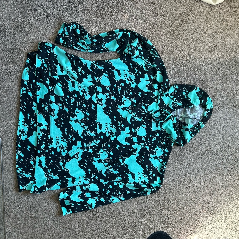 Sew in Love soft lightweight hoodie black teal XL - Picture 7 of 11